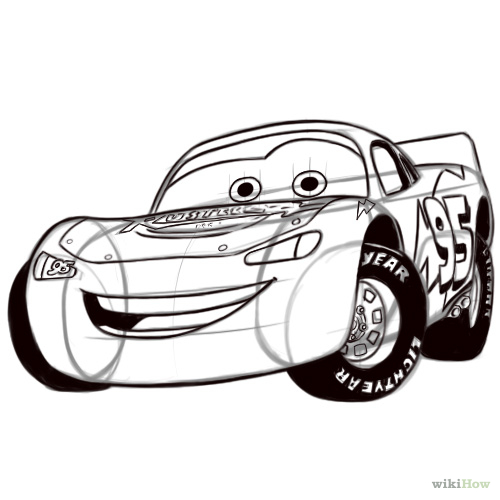 500x500 How To Draw Lightning Mcqueen Steps