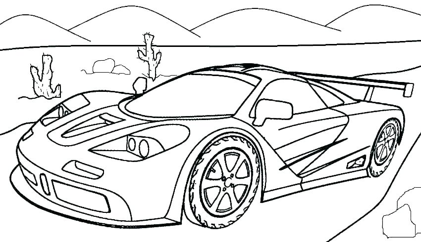 850x490 Printable Sports Car Colouring Pages Coloring Pictures Cars Free