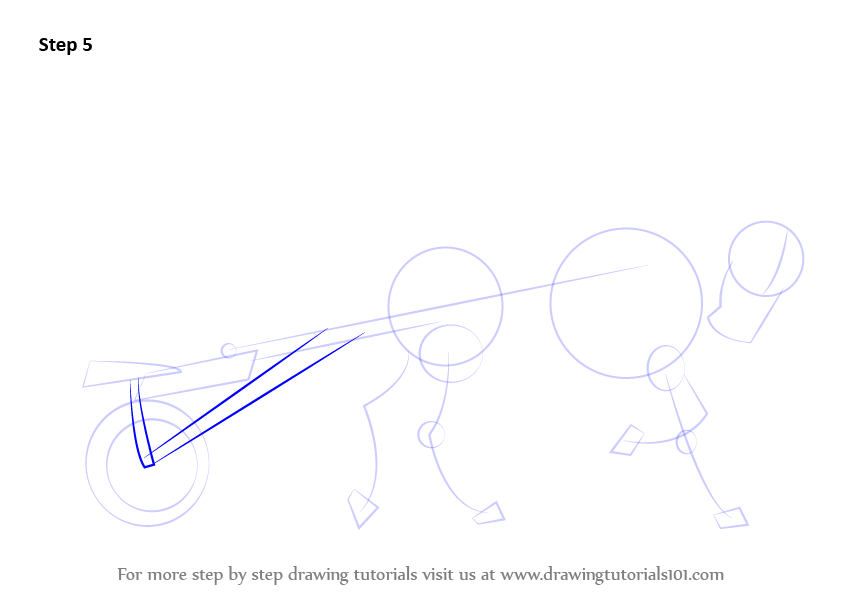 845x599 Learn How To Draw Racing Horse Cart