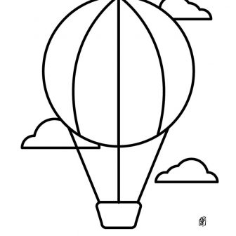 336x336 Balloon Cart Drawing Cloud For Kid Air Simple Coloring Images