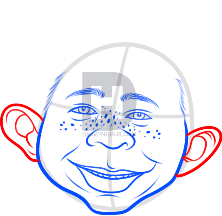 740x720 How To Draw The Mad Magazine Face, Step