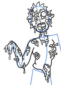 260x358 Cartoon Zombie Step