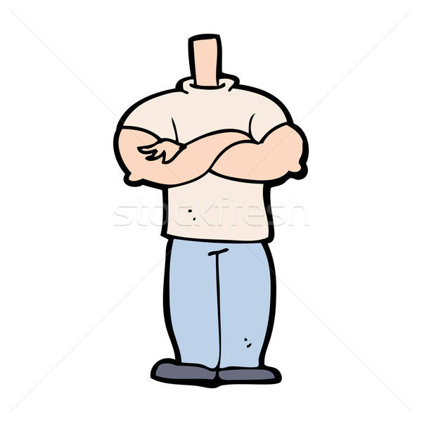 600x600 Cartoon Body With Folded Arms