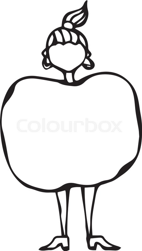 452x800 Apple Women Body Type Figure Sketch Stock Vector Colourbox