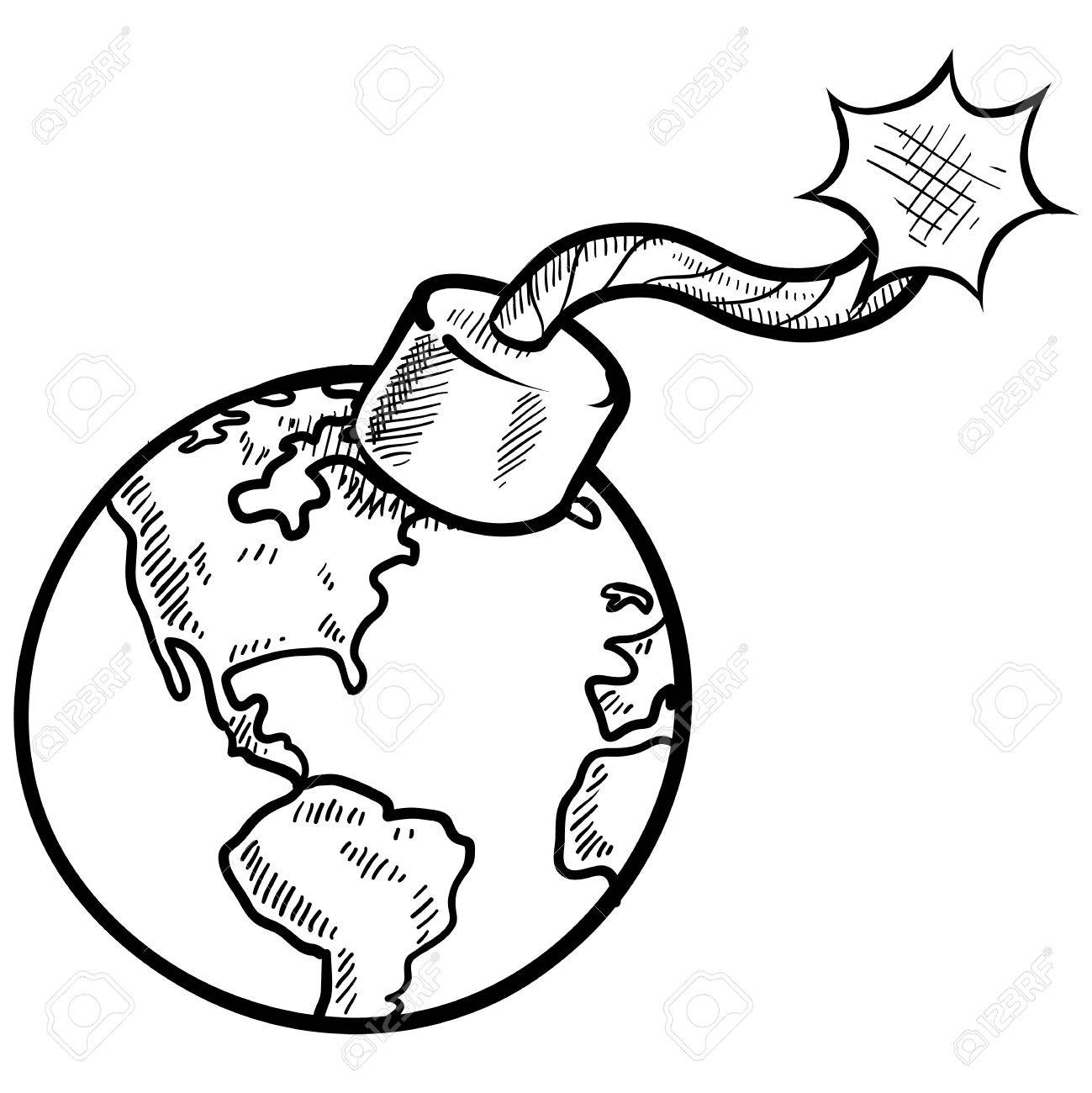 1299x1300 Collection Of 'atomic Bomb Drawing' Download More Than Images