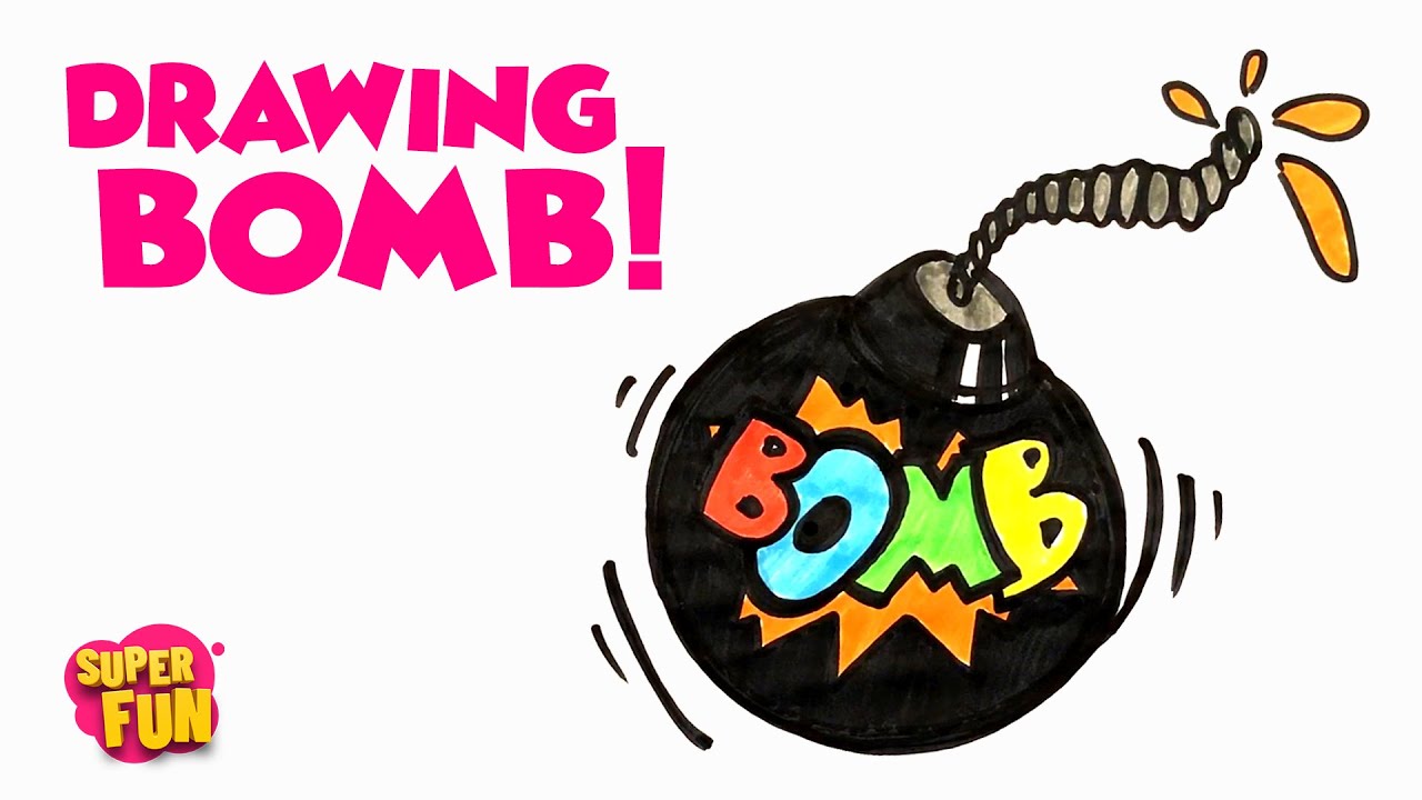 1280x720 Drawing Cartoon Bomb How To Draw And Color