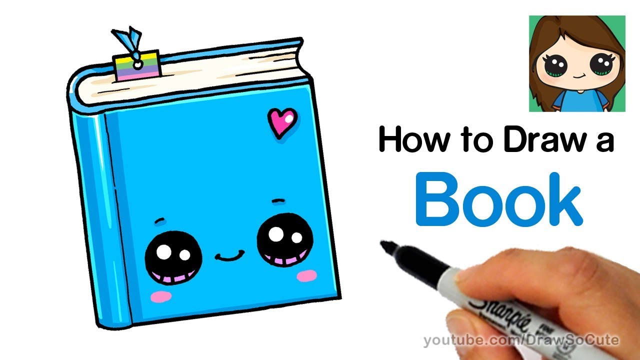 1280x720 How To Draw A Book Easy Cute Back To School Supplies