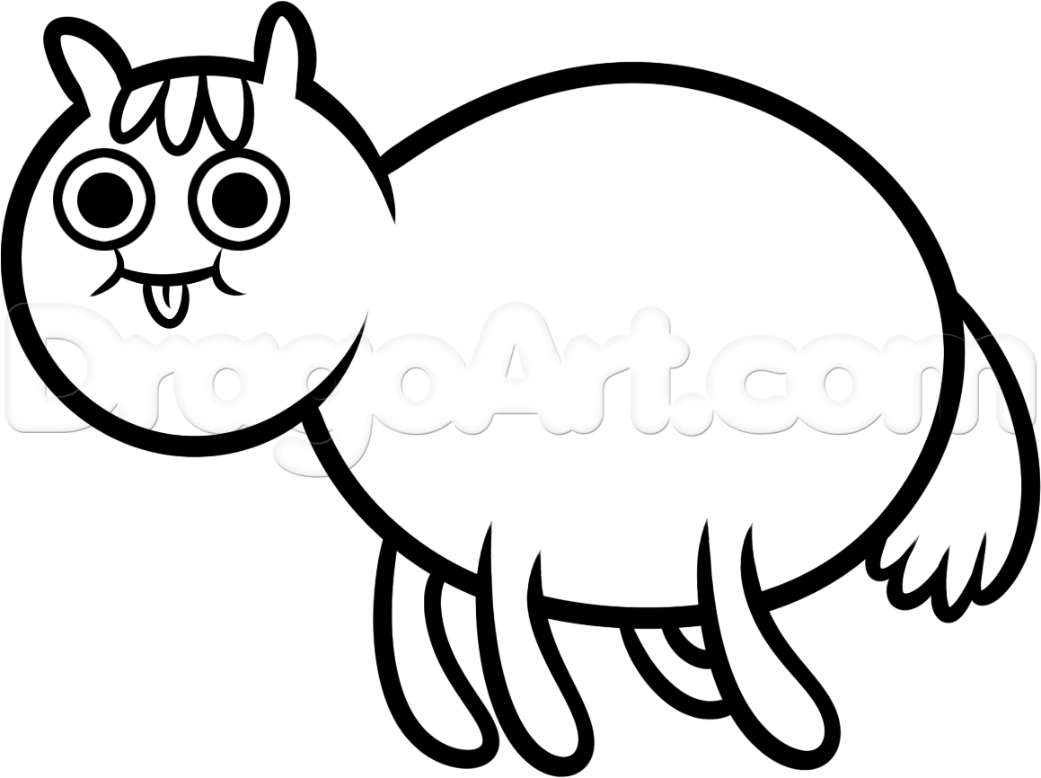 1159x866 how to draw poo brain horse, step