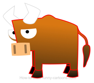 400x356 Drawing A Bull Cartoon
