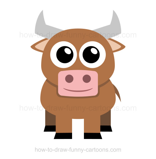500x508 How To Draw A Bull