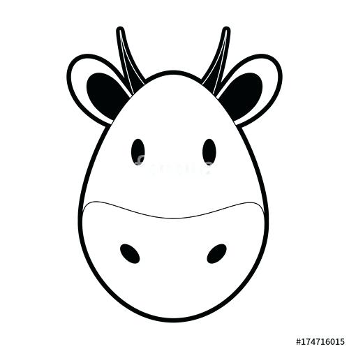 500x500 Bull Face Drawing Description When You Are Done You Can Color