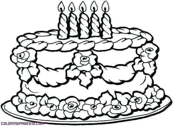 700x510 Drawing Of Birthday Cake How To Draw Cartoon Birthday Cake Candle