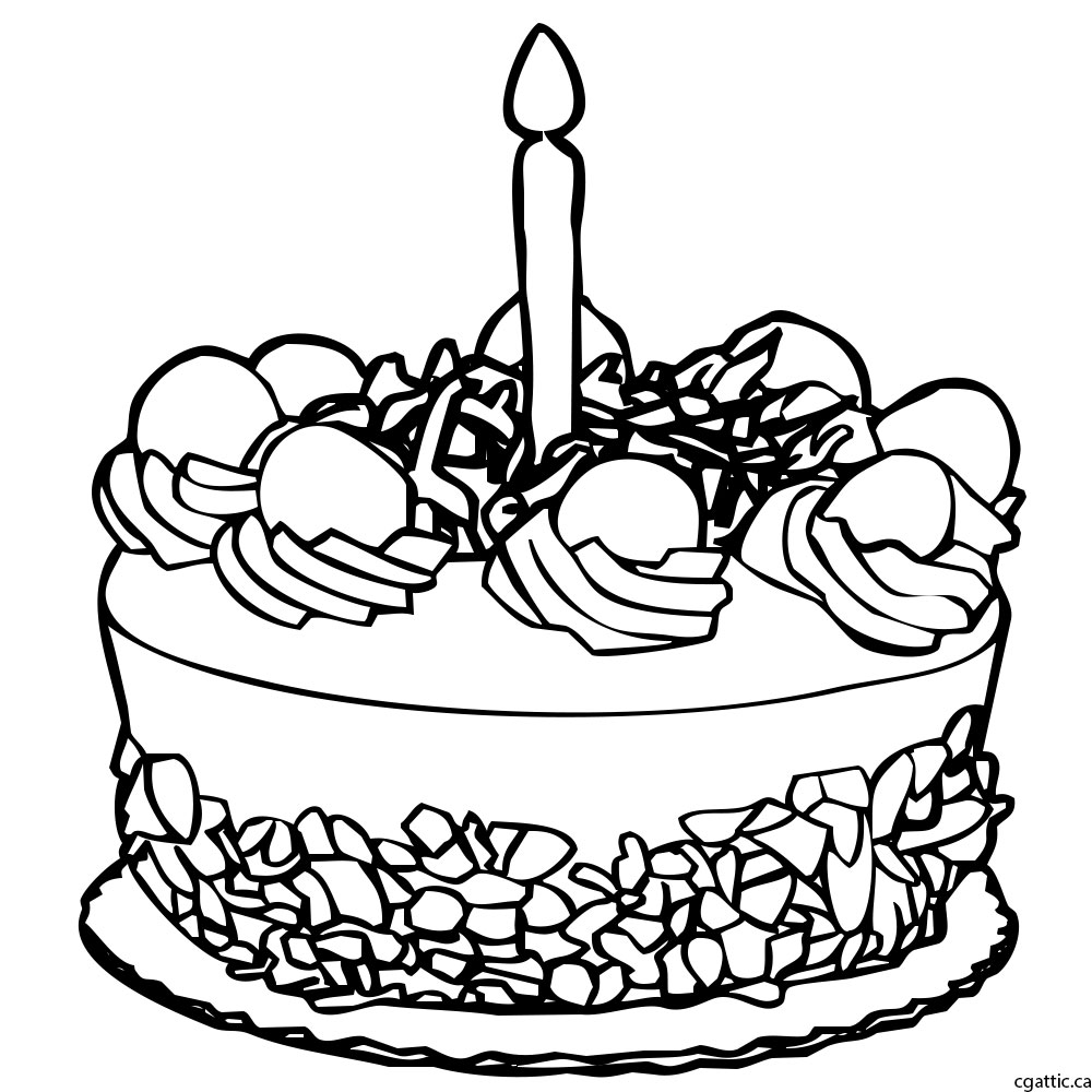 1000x1000 Cake Cartoon Drawing In Steps With Photoshop