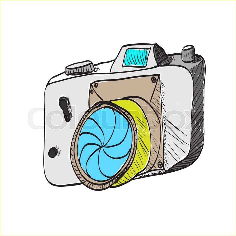 800x800 Cartoon Camera Stock Vector Colourbox