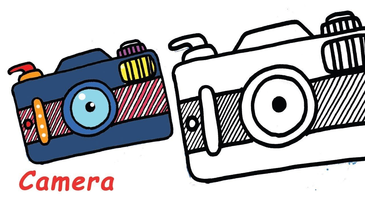 1280x720 How To Draw Camera For Kids Step