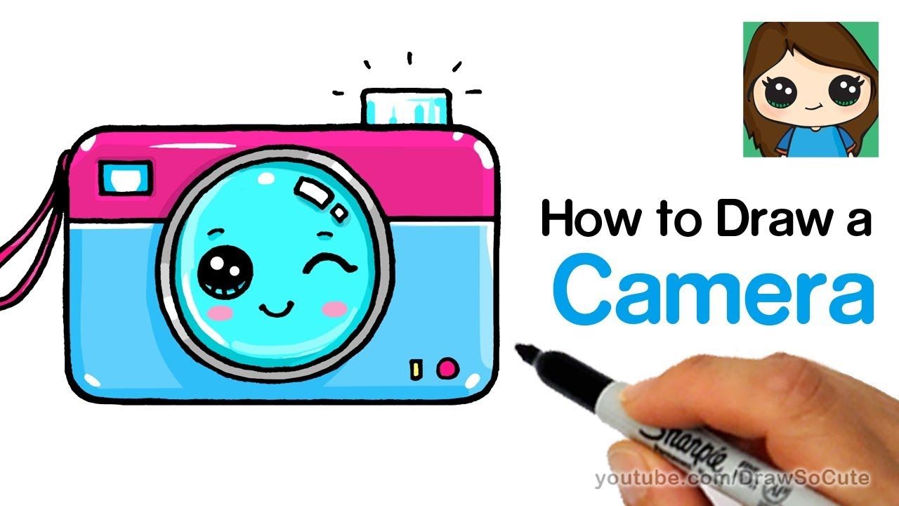 1280x720 How To Draw A Camera Cute And Easy