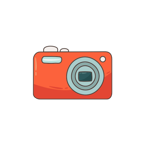 600x600 Lens Drawing Animated Camera, Picture