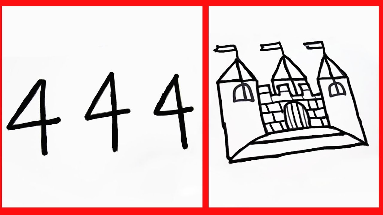 1280x720 How To Turn Number Into A Cartoon Housecastle! Learn Drawing