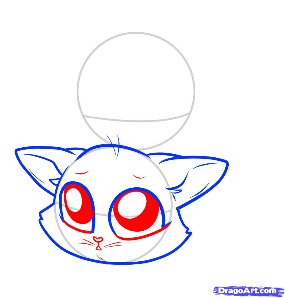 941x983 How To Draw Chibi Cats, Step