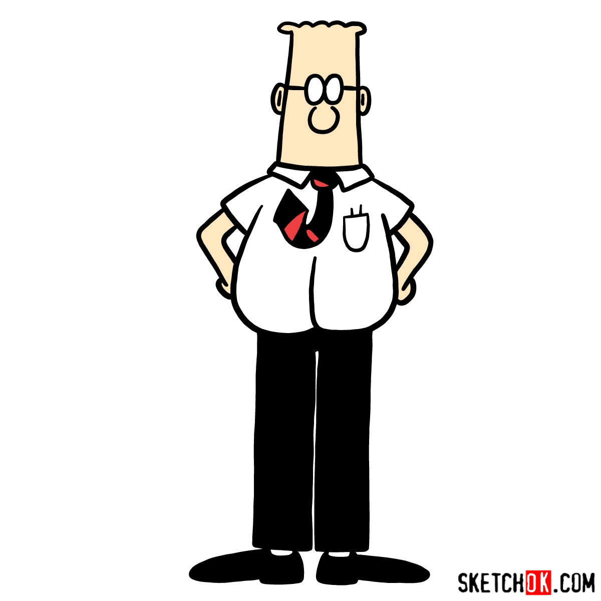 1200x1200 How To Draw Dilbert