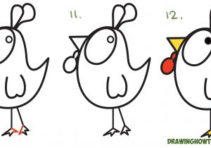 300x210 Easy Chicken Drawing How To Draw A Cartoon Chicken