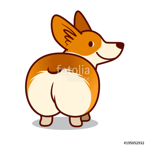 500x500 cute smiling welsh corgi dog vector cartoon illustration isolated