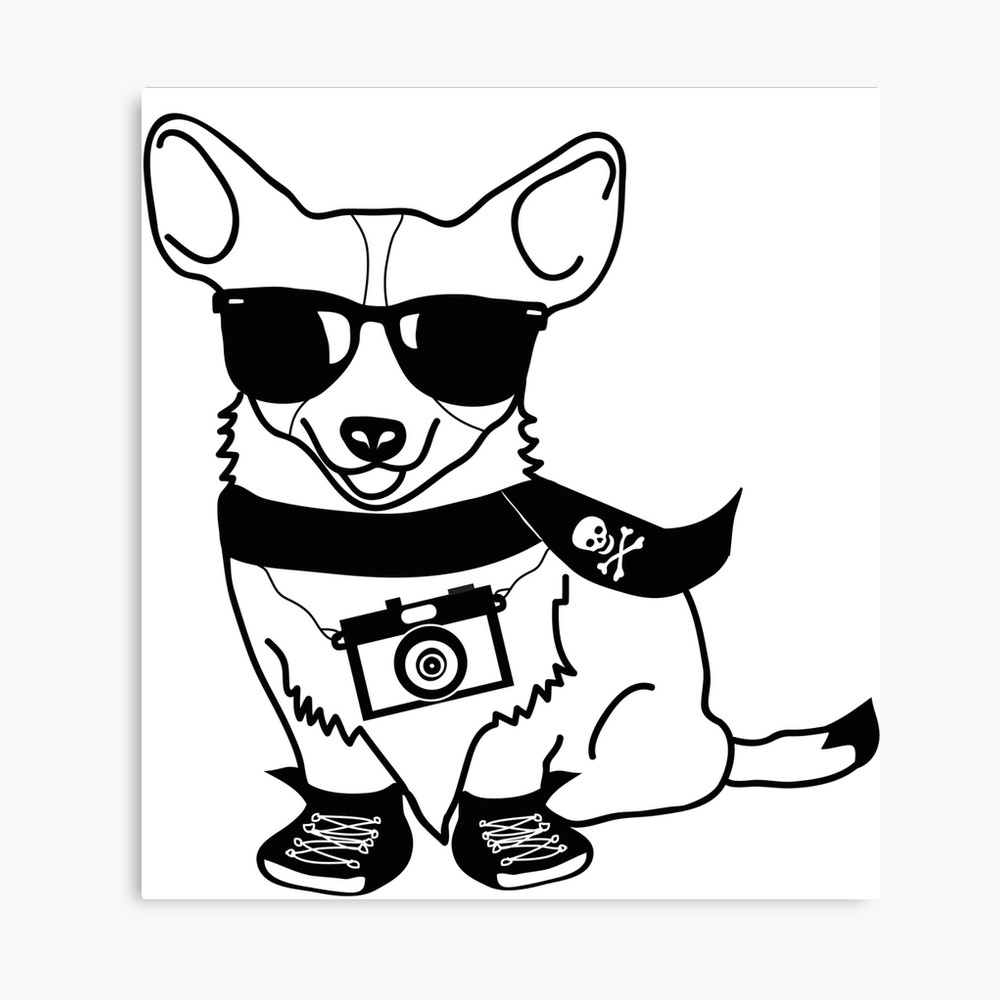1000x1000 Hipster Corgi