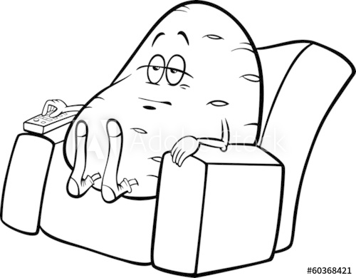 500x390 Couch Potato Saying Cartoon