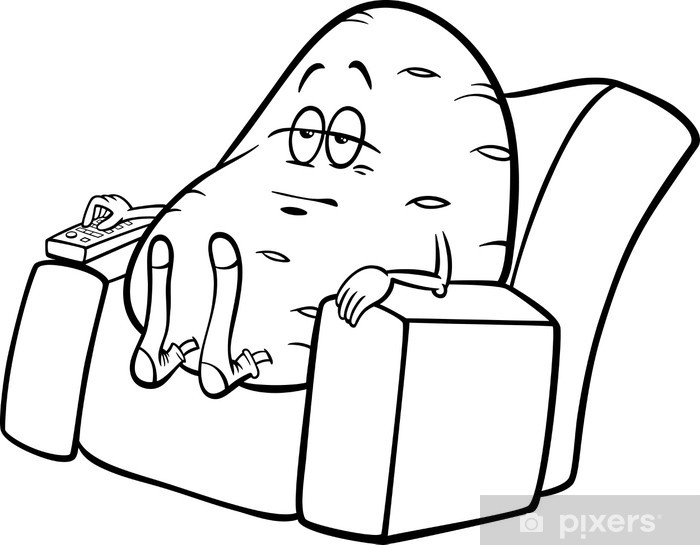 700x545 Couch Potato Saying Cartoon Wall Mural We Live To Change