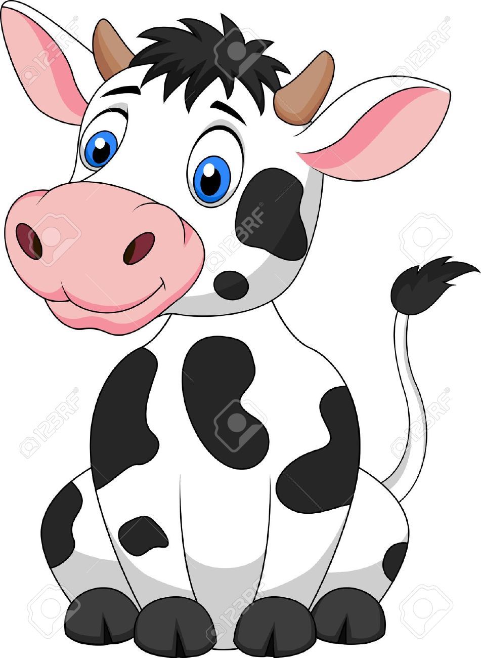 951x1300 Cute Cow Cartoon Sitting Line Drawings Cartoon Cow, Cute Cows