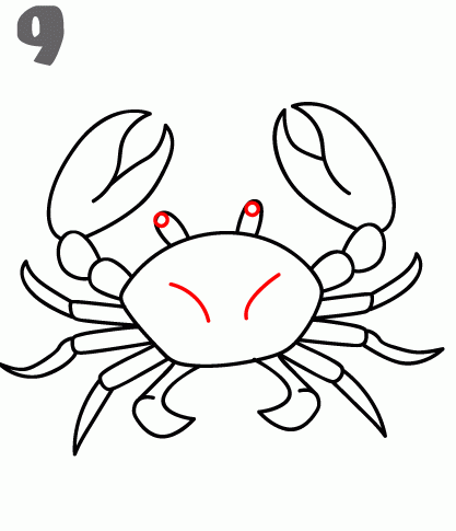 417x485 How To Draw Cartoon Crab Fcsairplay Coloring