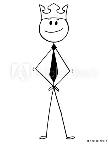 379x500 cartoon stick drawing conceptual illustration of businessman