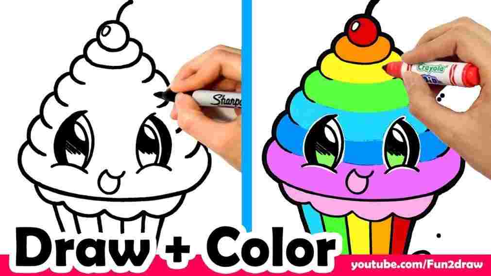 1011x569 Cartoon Cupcake Drawing