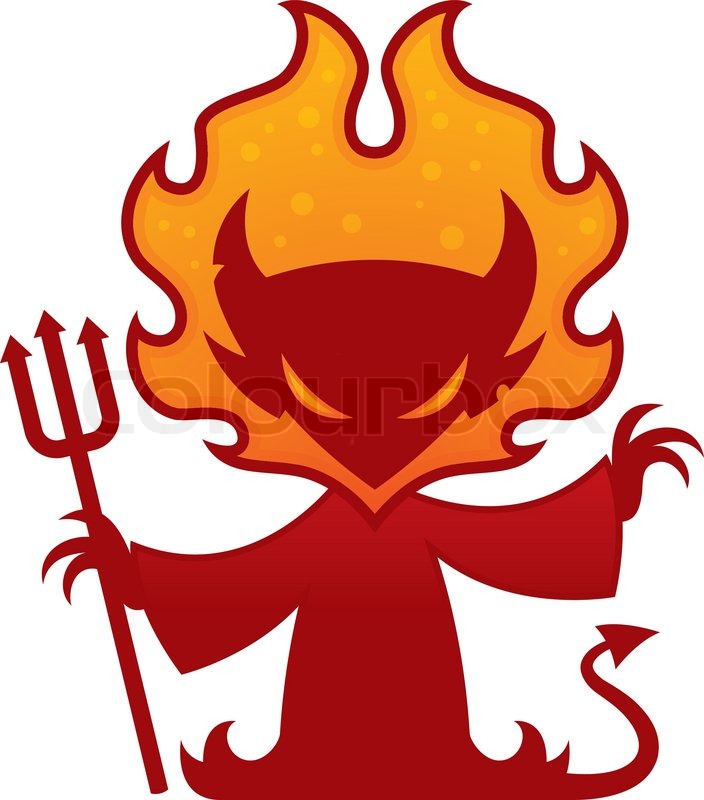 704x800 Cartoon Vector Drawing Of A Devil With Stock Vector Colourbox