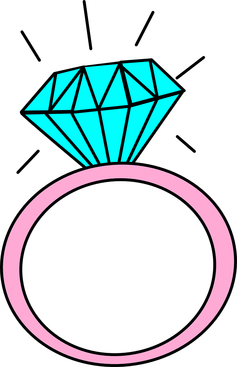 826x1280 Jewelry, Ring Cartoon Diamond Big Isolated Drawing