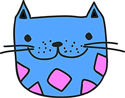 425x334 Cute Simple Silly Kitty Cat Cartoon Drawing Art Vinyl