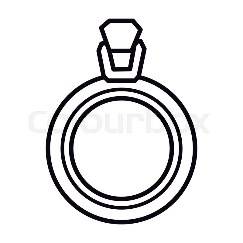 800x800 Wedding Ring With Diamond Cartoon In Stock Vector Colourbox