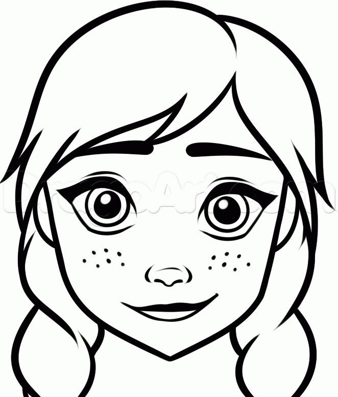 662x777 Easy Cartoon Characters To Draw How To Draw Anna Easy Step