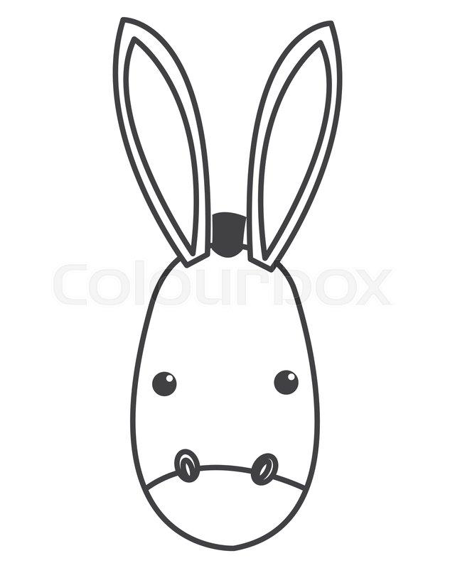 640x800 Flat Design Donkey Cartoon Icon Vector Stock Vector Colourbox