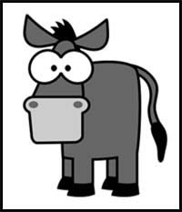 200x233 How To Draw Cartoon Donkeys Realistic Donkeys Drawing