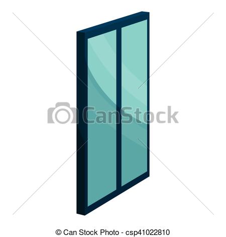 450x470 Fabulous Glass Doors Clipart With Vector Clip Art Of Blue Glass