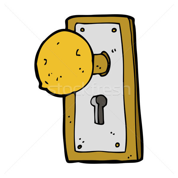 600x600 Cartoon Old Door Knob Vector Illustration Lineartestpilot