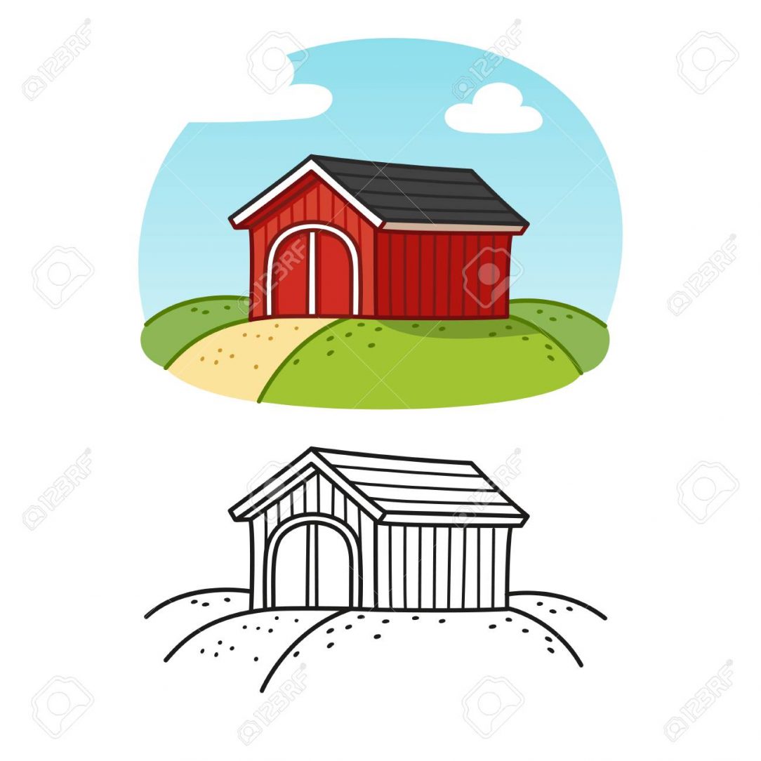 1084x1084 Barn Drawing Easy A Owl In Perspective Pole Door Detail Software