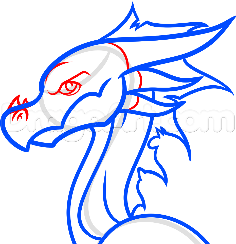 931x961 How To Draw An Easy Cartoon Dragon, Step