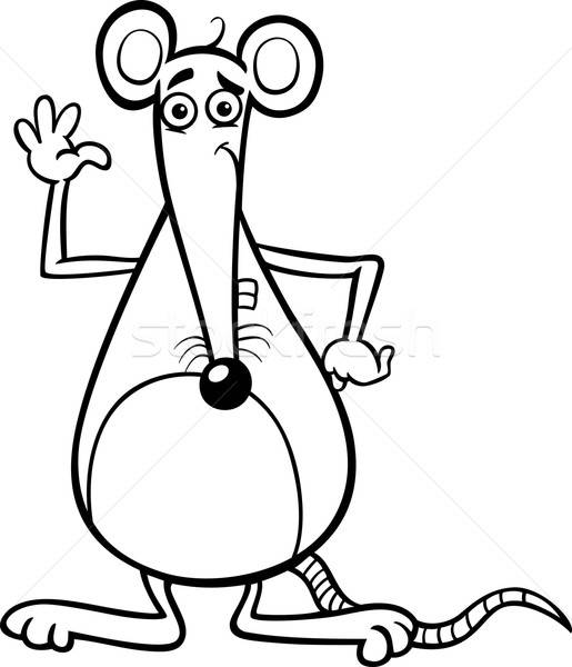515x600 Mouse Cartoon For Coloring Book Vector Illustration Igor