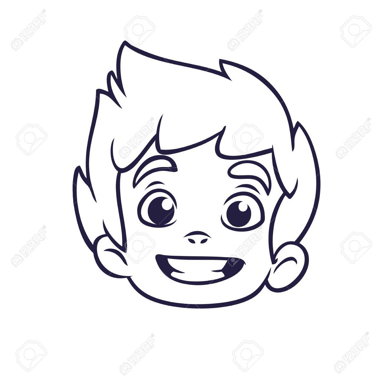 1300x1300 Boy Face Drawing Cartoon
