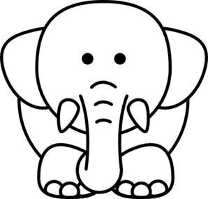 298x285 Cartoon Elephant Bw Clip Art Buttons Cartoon Elephant, Cartoon