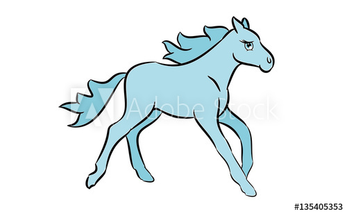 500x308 Cute Horse Cartoon Drawing