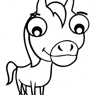 336x336 Funny Horse Cartoon Drawing A Step