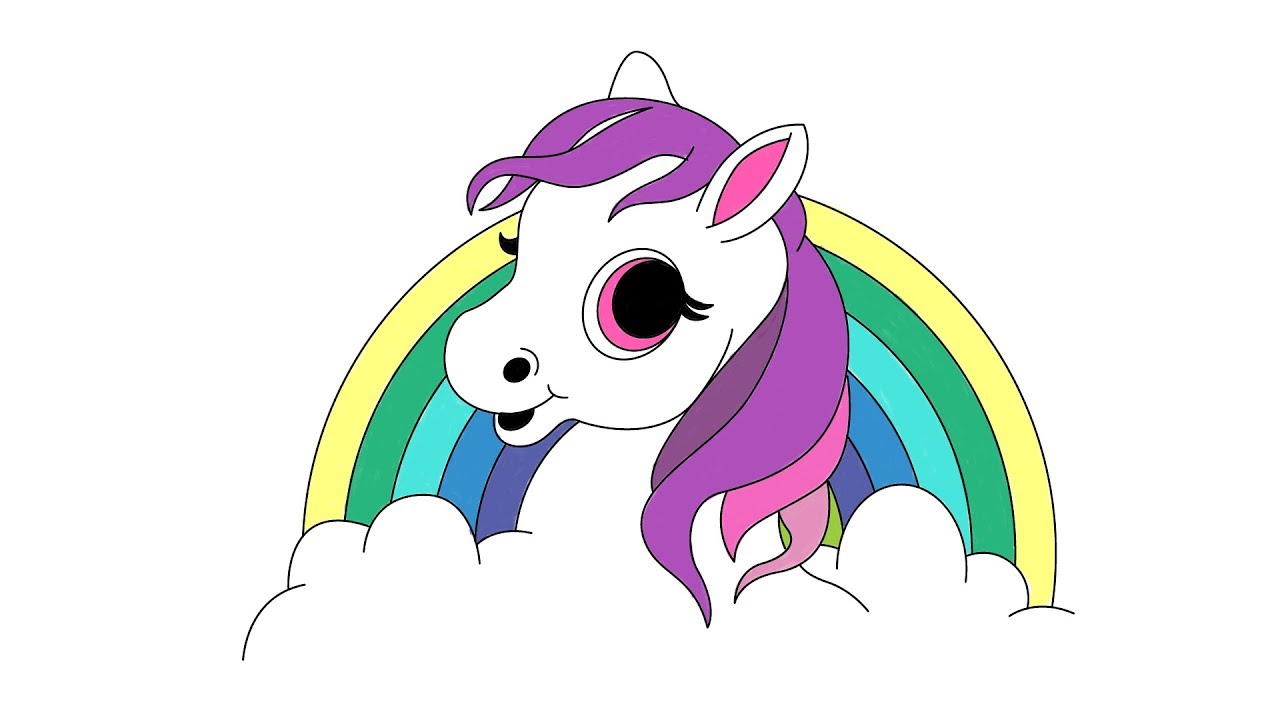 1280x720 how to draw cute horse draw cartoon horse draw color horse